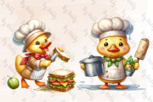Cute Chef Duck Sublimation Clipart PNG Gráfico Artesanato Por Big Daddy 2