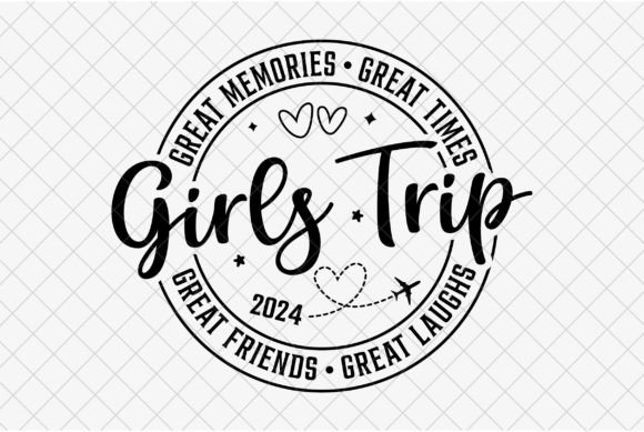 Girls Trip SVG, Summer Vacation 2024 PNG Gráfico Diseños de Camisetas Por createaip