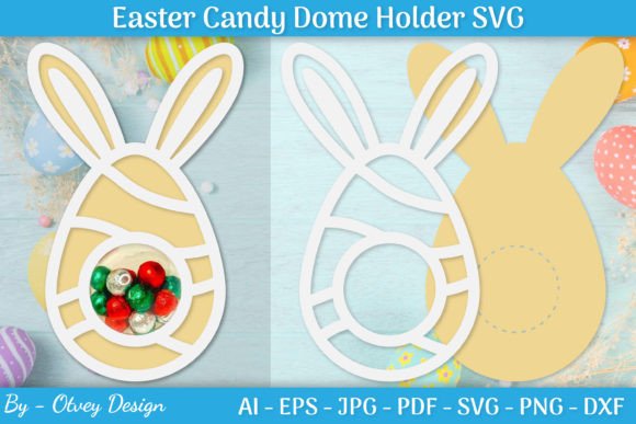 Happy Easter Candy Dome SVG Gráfico Plantillas Gráficas Por Otvey Design