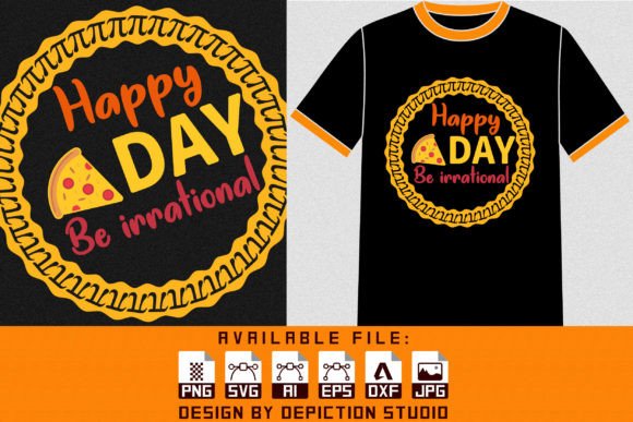 Happy Pi Day Be Irrational T-Shirt Illustration Designs de T-shirts Par ABDULLAH AL MAMUN