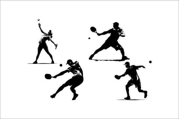 Pickleball Player Silhouette Graphic Illustrations By Creative shirts