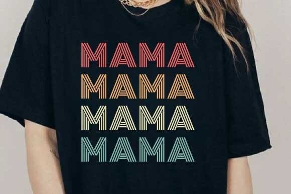 Retro Mama SVG PNG Mother's Day Shirt Grafik T-shirt Designs Von Retro svg shirt