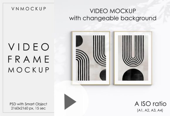 Video Frame Mockup, Motion Mockup Graphic Product Mockups By VNmockup
