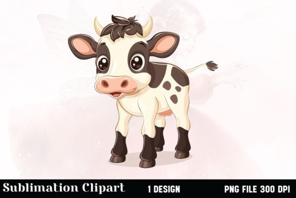 Watercolor Cow Clipart Graphic Illustrations By Vertex