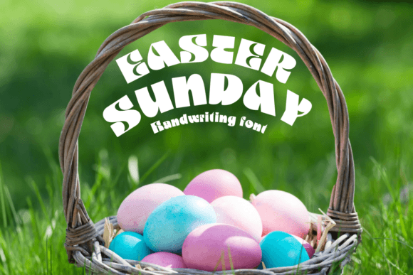 Easter Sunday Display-Schriftarten Schriftart Von Chonada
