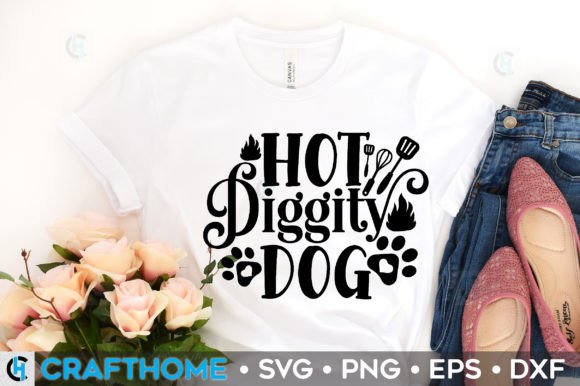Hot Diggity Dog Graphic T-shirt Designs By crafthome