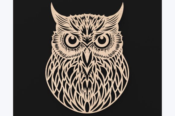 Laser Cut Owl Silhouette Svg Files Grafica SVG 3D Di ThemeXDigital