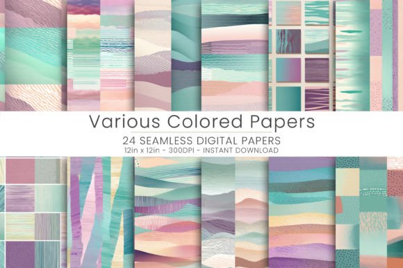 Various Colored Papers Graphic Patterns By Mehtap