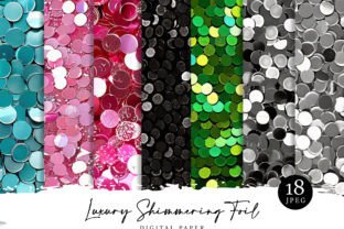 Luxury Shimmering Sequin Digital Papers Graphic Backgrounds By DesignScotch 1