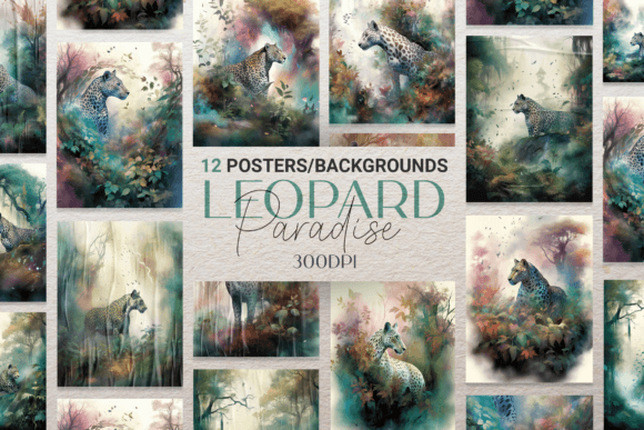 Majestic Leopards Graphic Backgrounds By curvedesign