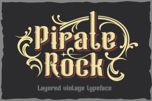 Pirate Rock Decoratieve Fonts Font Door Fractal font factory 1