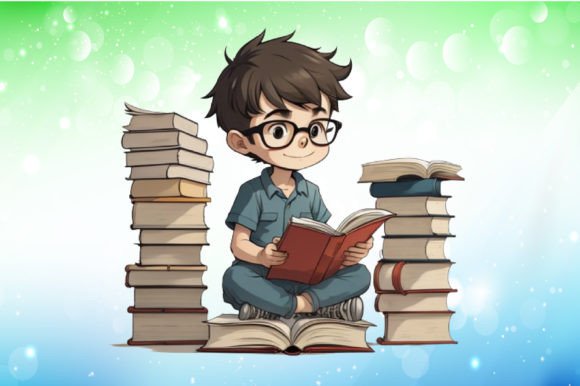 Reading Books Clipart Graphic Illustrations By Lazy Craft