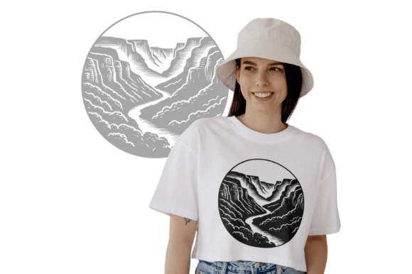 South Africa Blyde River Canyon SVG Gráfico Diseños de Camisetas Por Famafami