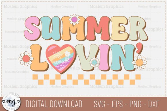 Summer Lovin' - Retro Summer SVG Graphic T-shirt Designs By Moslem Graphics