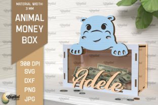Animal Money Box SVG. Wooden Money Bank Grafik 3D SVG Von Digital Idea