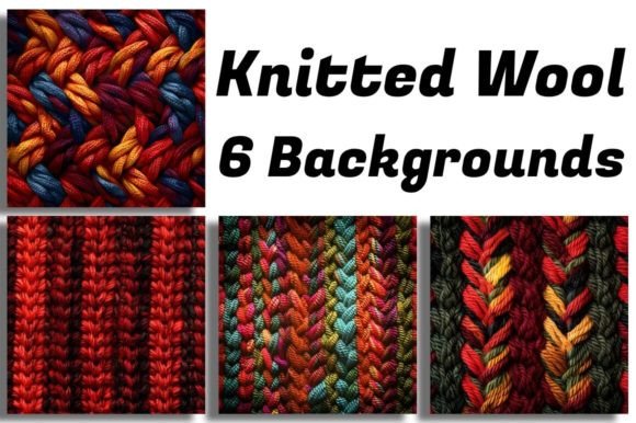 Knitted Wool Gráfico Planos de Fundo Por unlimited art