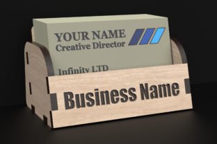 Laser Cut Business Card Holder Svg Files Graphic 3D SVG By ThemeXDigital 3