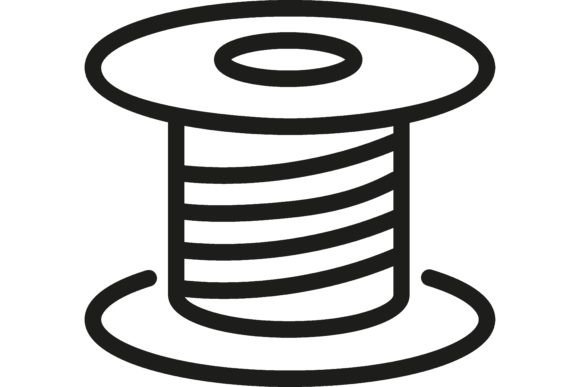 Line Icon of Spool. Sewing, Thread, Cabl Graphic Icons By pch.vector