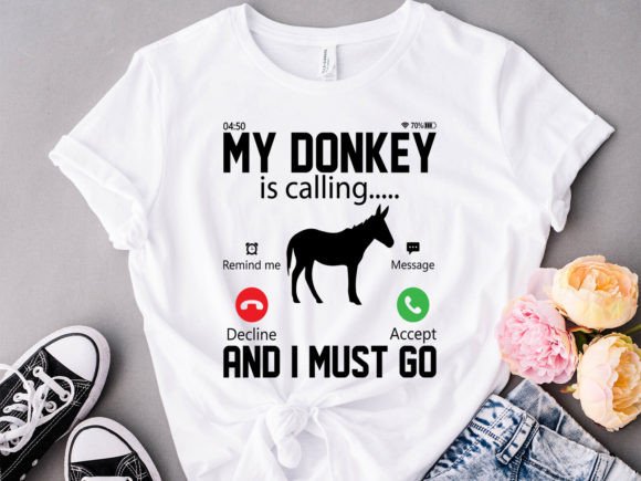 My Donkey Funny Quotes Sublimation PNG Illustration Designs de T-shirts Par PODxDESIGNER