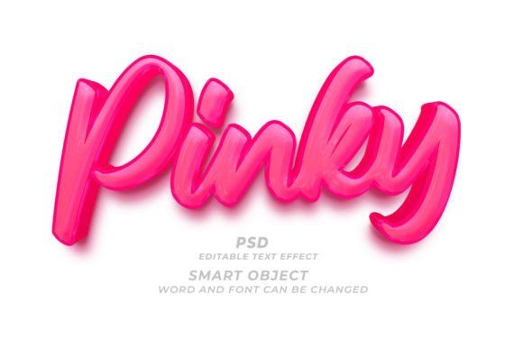 Pinky PSD 3D Editable Text Effect Graphic Layer Styles By TrueVector