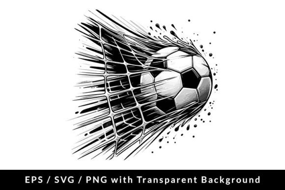 Soccer Ball Goal Clip Art SVG EPS PNG Illustration Illustrations Imprimables Par Formatoriginal