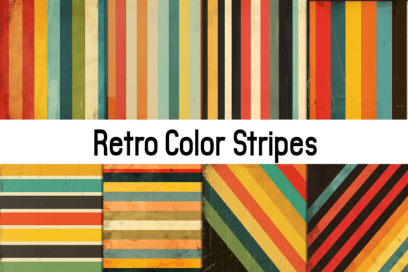 Vintage Retro Stripes Graphic Backgrounds By Pro Designer Team