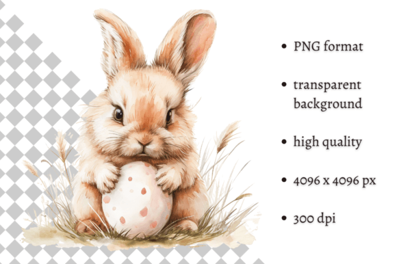 Watercolor Easter Bunny Illustration Illustration Illustrations Imprimables Par MashMashStickers
