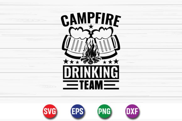 Campfire Drinking Team SVG Gráfico Artesanato Por GraphMagic
