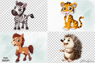 Cute Funny Animal Sublimation Clipart Graphic Illustrations By Danishgraphics 3