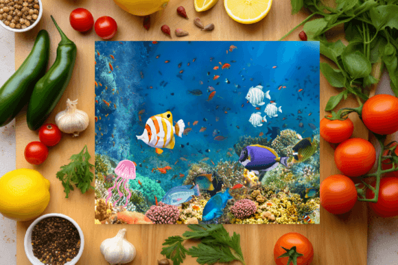Fish Cutting / Chopping Board PNG Graphic Graphic Templates By HeavenlyHomewares94