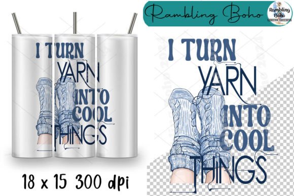 I Turn Yarn into Cool Things Funny Knit Gráfico Ilustraciones Imprimibles Por RamblingBoho