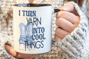I Turn Yarn into Cool Things Funny Knit Grafik Druckbare Illustrationen Von RamblingBoho 3