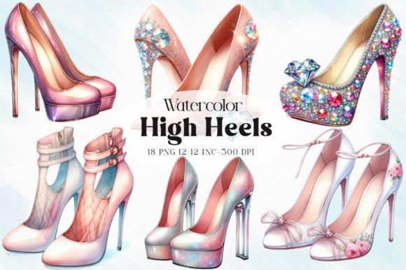 Luxury High Heels Clipart Graphic Illustrations By RevolutionCraft