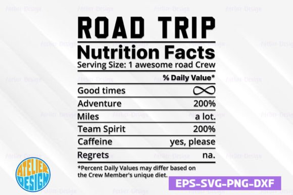 Road Trip Nutritional Facts SVG Graphic 3D SVG By Atelier Design