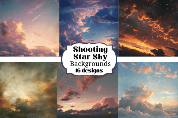 Shooting Star Ethereal Sky Backgrounds Illustration Fonds d'Écran Par Laura Beth Love