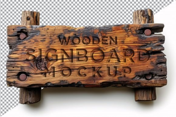 Vintage Wooden Signboard Mockup Graphic Product Mockups By Microstock