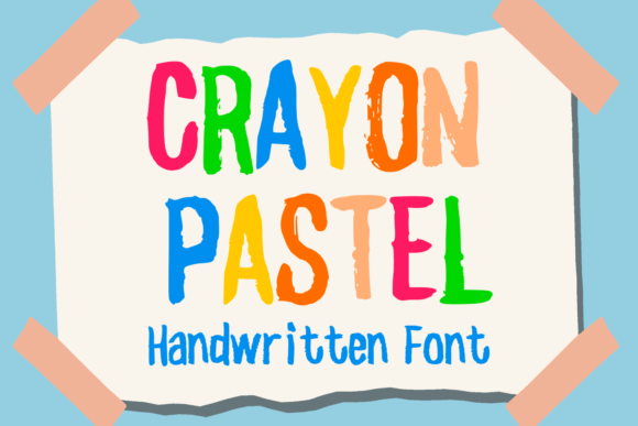 Crayon Pastel Script & Handwritten Font By MVMET