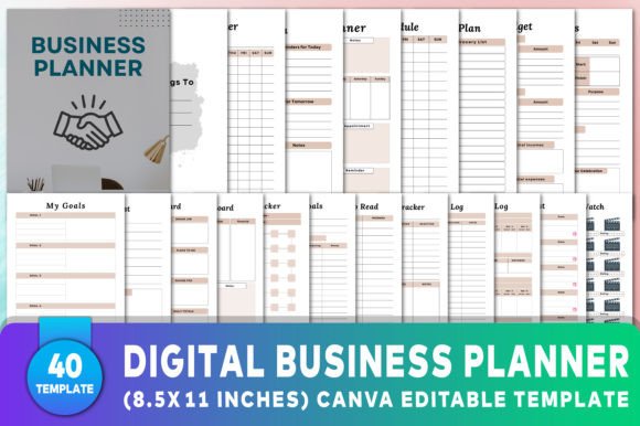 Editable Business Planner Canva Template Graphic KDP Interiors By KDP GRAVITY