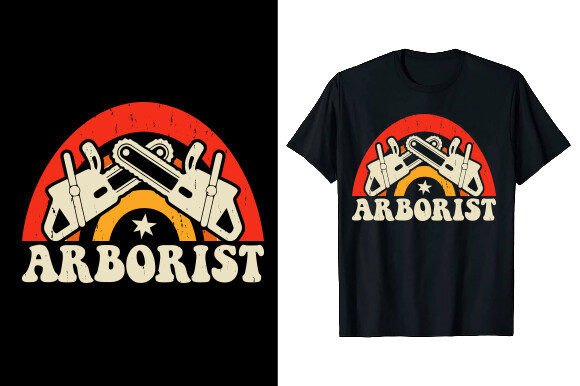 Funny Carpenter Arborist T-shirt Design Illustration Modèles d'Impression Par tee_expert