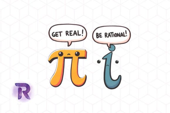Get Real Be Rational Funny Math PNG Afbeelding Afdruk Sjablonen Door Revelin
