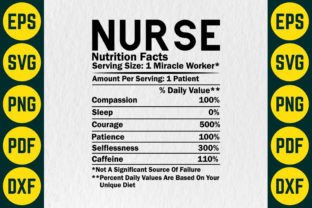 Nurse Nutrition Facts SVG Design Gráfico Designs de Camisetas Por Craft Sublimation Design 2