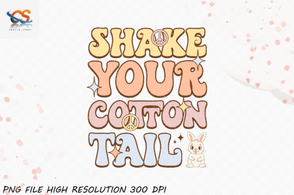 Retro Shake Your Cotton Tail PNG Sublima Illustration Artisanat Par Crafts_Store