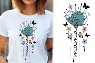 Mama Flower Popular T Shirt Design Graphic T-shirt Designs By syedafatematujjuhura 2
