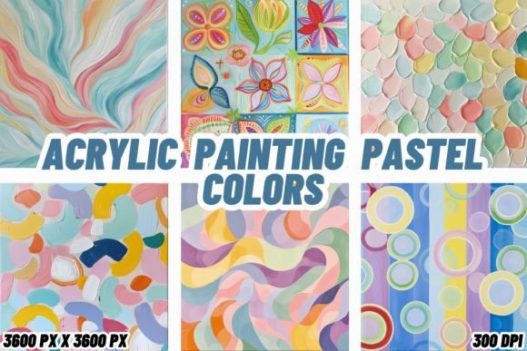Acrylic Painting Pastel Colors Graphic Backgrounds By FabriCraft