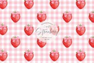 Coquette Strawberry Seamless Pattern Graphic Illustrations By ArvinDesigns 1