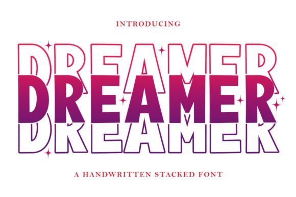 Dreamer Stacked Display Font By Diorde Studio
