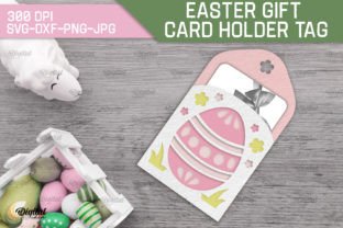 Easter Gift Card Holder Tag Laser Cut Graphic 3D SVG By Digital Idea