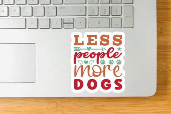 Less People More Dogs-01 Illustration Artisanat Par DollarSmart