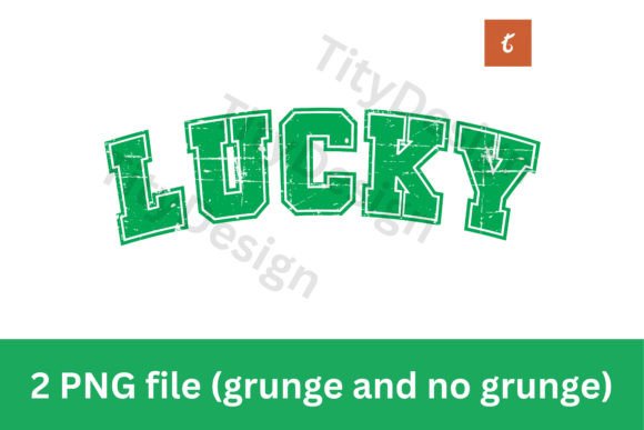 Lucky Varsity Retro Sublimation Png Graphic T-shirt Designs By TityDesign
