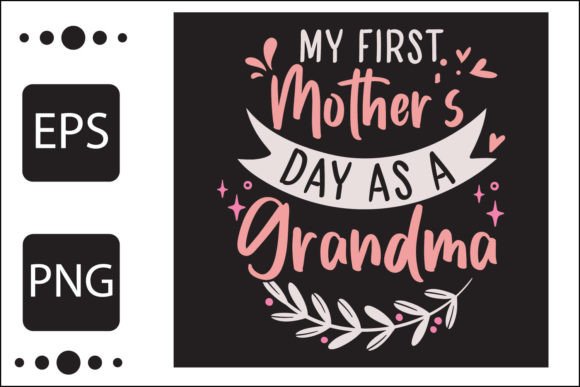 My First Mother's Day As a Grandma Illustration Designs de T-shirts Par besttshirtscollection